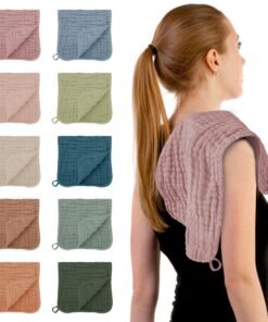 HIPHOP PANDA Muslin Burp Cloths, 10 Pack - Large 20" X10" - Ultra Absorbent and Soft 100% Cotton Baby Essentials Drool Rags and Messes for Newborn ...