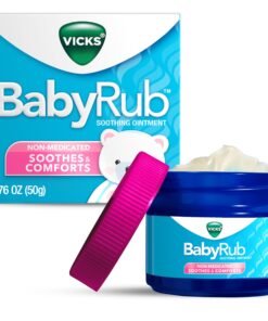 Vicks BabyRub Chest Rub Ointment with Soothing Aloe, Eucalyptus, Lavender, and Rosemary, from the makers of VapoRub, 1.76 oz