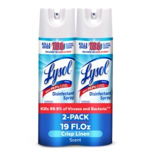 Lysol Disinfectant Spray, Household Essential Cleaning Supplies, Multi-Purpose Room Spray, Antibacterial Sanitizer Spray, Upholstery Deodorizer, Ho…