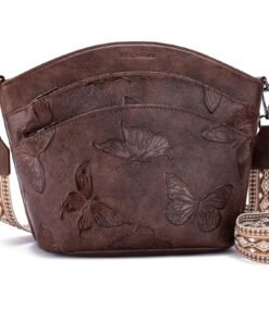 BELTANA Crossbody Purses for Women,Multi Pocket Medium Crossbody Bag,Adjustable Strap Shoulder Bag Butterfly Design | Zipper Pockets, Adjustable St...