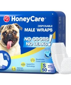 HONEY CARE All-Absorb A26 Male Dog Wrap, 50 Count, Small