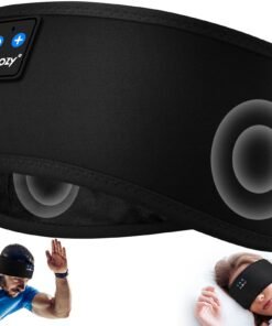 MUSICOZY Sleep Headphones Bluetooth 5.4 Headband, Sports Wireless Earphones Sweat Resistant Earbuds Sleeping Headphone with Ultra-Thin HD Stereo Sp...