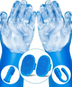 6PCS Pet Grooming Kit for Dogs,Cats and Horses | Dog Washing Gloves | Dog Bath Brush | Dog Bath Gloves | Dog Shampoo Brush | Pet Grooming Gloves | ...