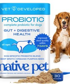 Native Pet Probiotics for Dogs - Dog Probiotics Powder for Digestive Health, Gut Support, & Immune Boost – Vet-Formulated Powder for Maximum Potenc...