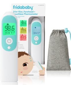 Frida Baby Thermometer, 3-in-1 Infrared Thermometer for Ear, Forehead & Touchless, Fever Thermometer for Baby, Infants, Toddlers, Kids & Adults