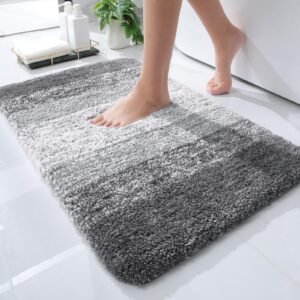 OLANLY Bathroom Rugs Mat 24×16, Extra Soft Absorbent Microfiber Bath Rugs, Rubber Backing, Quick Dry, Machine Washable Bath Mats for Bathroom Floor…