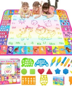 Aqua Water Doodle Mat - Kids Drawing Mat Toddlers Educational Toys for Age 3 4 5 6 7 8 Year Old Boys Girls Gifts - Neon Color Mat Doodle Board Writ...