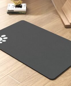 Pet Feeding Mat-Absorbent Dog Mat for Food and Water Bowl-No Stains Quick Dry Dispenser Mat-Dog Accessories Pet Supplies-Water Bowl for Messy Drink...