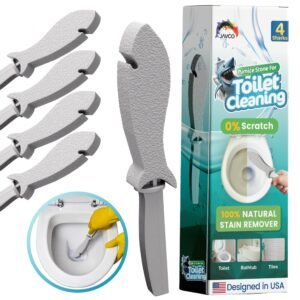 Pumice Stone for Cleaning with Handle  – Scrubbing Stone for Porcelain, Ceramic and Tile, Pumiceshark for Toilet Cleaning
