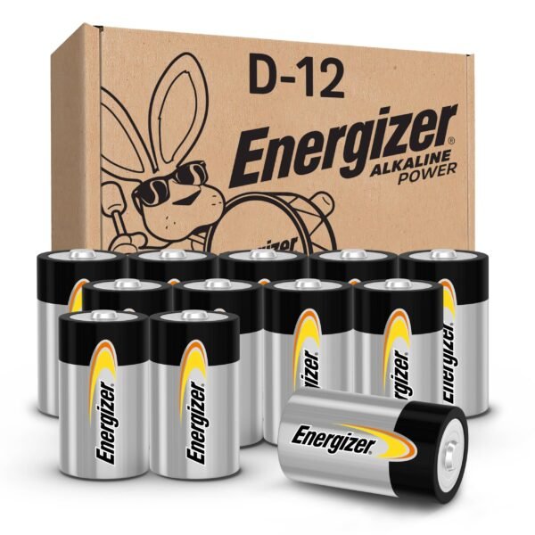 Energizer Alkaline Power D Batteries 12 Count , Long-Lasting Alkaline Size D Batteries