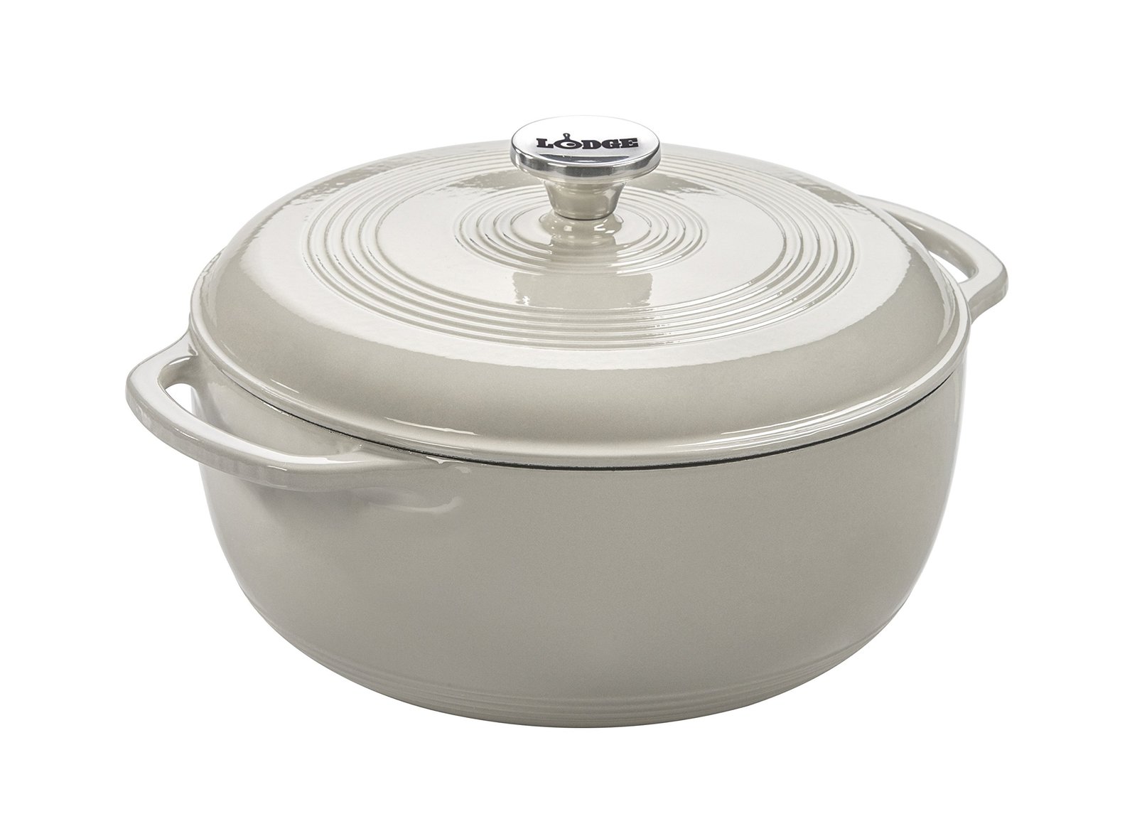 Lodge Essential Enamel Cast Iron Dutch Oven - Perfect for Bread Baking, Braising, Marinating & Slow Cooking - Features Moisture-Sealing Lid & Dual ...