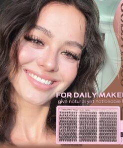 Alternative view of Lash Clusters Kit Wispy Eyelash Clusters Lashes Natural DIY Lash Extension Kit 10-16mm Cluster Eyelash Extensions Kit 300pcs C Curl Individual Lash...