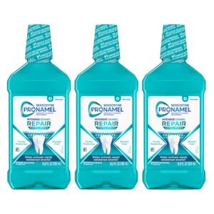 Sensodyne Pronamel Intensive Enamel Repair Alcohol-Free Mouthwash to Help Actively Repair Enamel and Protect Against Cavities, Extra Fresh, 16.9 fl oz