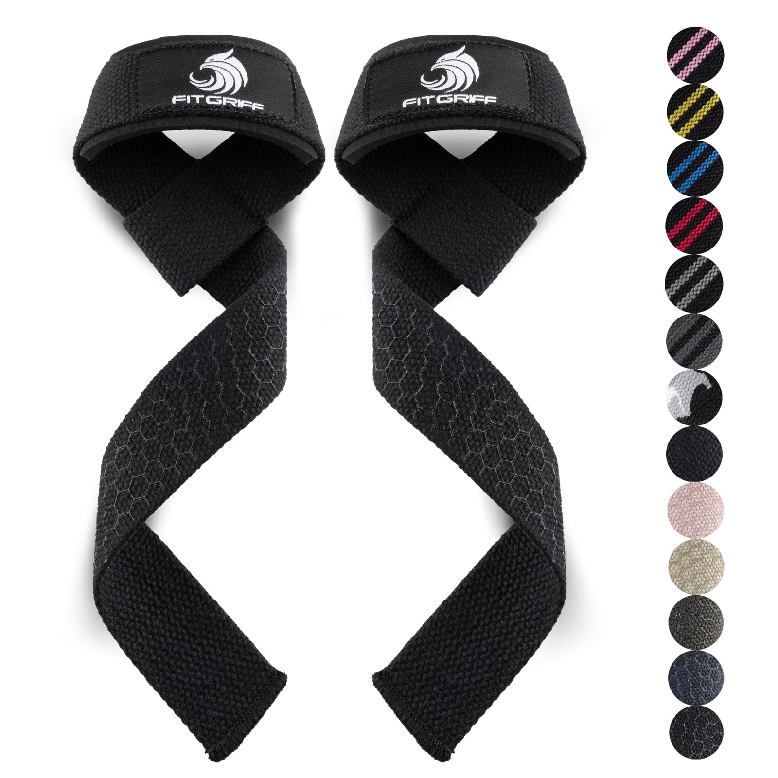 Fitgriff® Lifting Wrist Straps for Weightlifting, Gym, Deadlift, Workout (Made of Premium Cotton & Padded) – Men & Women