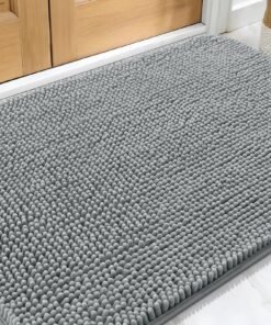 OLANLY Dog Door Mat for Muddy Paws 30x20, Absorbs Moisture and Dirt, Absorbent Non-Slip Washable Doormat, Quick Dry Chenille Mud Mat for Dogs, Entr...