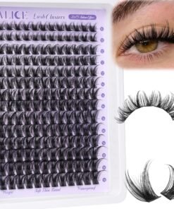 ALICE Lash Clusters Wispy Eyelash Clusters 10-18mm 168pcs Cluster Eyelash Extensions Natural Volume Lash Extensions DIY Individual Lashes with Soft...